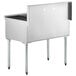 Steelton 36" 16-Gauge Stainless Steel Three Compartment Commercial Utility Sink - 12" x 21" x 14" Bowls Main Thumbnail 3