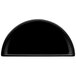 A black rounded object with a white background.