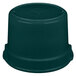 A green plastic bucket with a green plastic lid.