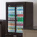 Beverage-Air LV38HC-1-B LumaVue 43" Black Refrigerated Glass Door Merchandiser with LED Lighting Main Thumbnail 1