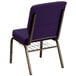 Flash Furniture FD-CH02185-GV-ROY-BAS-GG Royal Purple 18 1/2" Wide Church Chair with Communion Cup Book Rack - Gold Vein Frame Main Thumbnail 2