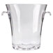 A clear polycarbonate wine bucket with handles.