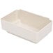 A white rectangular plastic drip tray with a white handle.