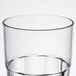 A close up of a clear Thunder Group Diamond polycarbonate tumbler.