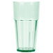A close-up of a green Thunder Group plastic tumbler.