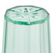 A close up of a green Thunder Group Diamond polycarbonate tumbler.