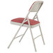 National Public Seating 2208 Gray Metal Folding Chair with 1 1/4" Majestic Cabernet Fabric Padded Seat Main Thumbnail 3