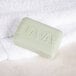 A Lava bar of soap on a white towel.