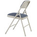 National Public Seating 2205 Gray Metal Folding Chair with 1 1/4" Imperial Blue Fabric Padded Seat Main Thumbnail 3