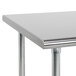 Advance Tabco TGLG-303 30" x 36" 14 Gauge Open Base Stainless Steel Commercial Work Table Main Thumbnail 3