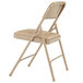 National Public Seating 1201 Beige Metal Folding Chair with 1 1/4" French Beige Vinyl Padded Seat Main Thumbnail 3