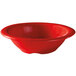 A red bowl with a speckled texture.
