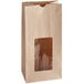 A brown Kraft paper bag with a window.