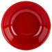 A red GET Melamine bowl on a white background.