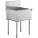 Steelton 24" 16-Gauge Stainless Steel One Compartment Commercial Utility Sink - 24" x 21" x 14" Bowl Main Thumbnail 3
