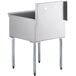 Steelton 24" 16-Gauge Stainless Steel One Compartment Commercial Utility Sink - 24" x 24" x 14" Bowl Main Thumbnail 4