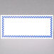 Rectangular Write-On Deli Tent Sign with Blue Checkered Border - 25/Pack Main Thumbnail 2