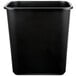 A black plastic bin with a black lid.