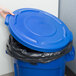 Rubbermaid 1779731 BRUTE Blue 20 Gallon Round Trash Can Lid Main Thumbnail 1