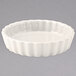 Hall China by Steelite International HL8640AWHA Ivory (American White) 8 oz. Fluted Souffle / Creme Brulee Dish - 24/Case Main Thumbnail 1