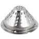 A stainless steel Nemco cone with holes.