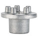 A silver metal Nemco plunger assembly with four holes.
