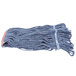 Continental HuskeeClassic A11211 Blue Small Cotton Blend Looped End Wet Mop Head with 1 1/4" Headband Main Thumbnail 3