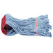 Continental HuskeePro A02601 Blue Small Blend Looped End Wet Mop Head with 5" Headband Main Thumbnail 3