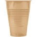 Creative Converting 28103071 12 oz. Glittering Gold Solid Plastic Cup - 240/Case Main Thumbnail 2