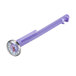 A Taylor purple pocket probe thermometer with a round metal tip and white handle.