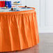 Creative Converting 10044 14' x 29" Sunkissed Orange Disposable Plastic Table Skirt Main Thumbnail 1