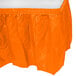 Creative Converting 10044 14' x 29" Sunkissed Orange Disposable Plastic Table Skirt Main Thumbnail 2