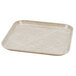 A white square tray with a beige abstract pattern.