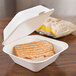 Bare by Solo HC6SC-2050 Eco-Forward 6" x 6" x 3" Sugarcane / Bagasse Take-Out Container - 400/Case Main Thumbnail 1