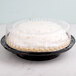D&W Fine Pack 8" Black Pie Container with Clear High Dome Lid - 100/Case Main Thumbnail 1