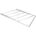 A white Metro wall mount for five 18" wide wire shelves.