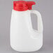 A white Tablecraft jug with a red lid.