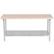 Advance Tabco H2S-306 Wood Top Work Table with Stainless Steel Base and Undershelf - 30" x 72" Main Thumbnail 1