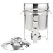 Vollrath 49524 7.4 Qt. Maximillian Steel Soup Marmite with Stainless Steel Accents Main Thumbnail 4