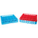 Carlisle RG25-3C410 OptiClean 25 Compartment Red Color-Coded Glass Rack with 3 Extenders Main Thumbnail 8