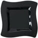 Fineline Wavetrends 108-BK 8" Black Plastic Square Plate - 120/Case Main Thumbnail 2