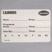Cambro 23SLB6250 250 Count StoreSafe 3" x 2" Dissolvable Product Label Roll - Printed - 6/Case Main Thumbnail 2