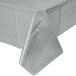 Creative Converting 01203B 54" x 108" Shimmering Silver Disposable Plastic Table Cover - 24/Case Main Thumbnail 2