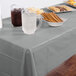 Creative Converting 01203B 54" x 108" Shimmering Silver Disposable Plastic Table Cover - 24/Case Main Thumbnail 4