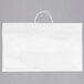 A white rigid plastic shopper bag with two handles.