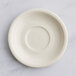 Choice 5 1/2" Ivory (American White) Narrow Rim Stoneware Saucer - 36/Case Main Thumbnail 3