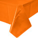 Creative Converting 01192B 54" x 108" Sunkissed Orange Plastic Table Cover - 24/Case Main Thumbnail 2