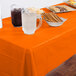 Creative Converting 01192B 54" x 108" Sunkissed Orange Plastic Table Cover - 24/Case Main Thumbnail 4