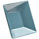 Abyss blue square melamine bowl with a white background.