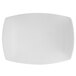 CAC COP-RT14 13 1/4 inch x 9 1/2 inch Coupe Bright White Rectangular Porcelain Platter - 12/Case
